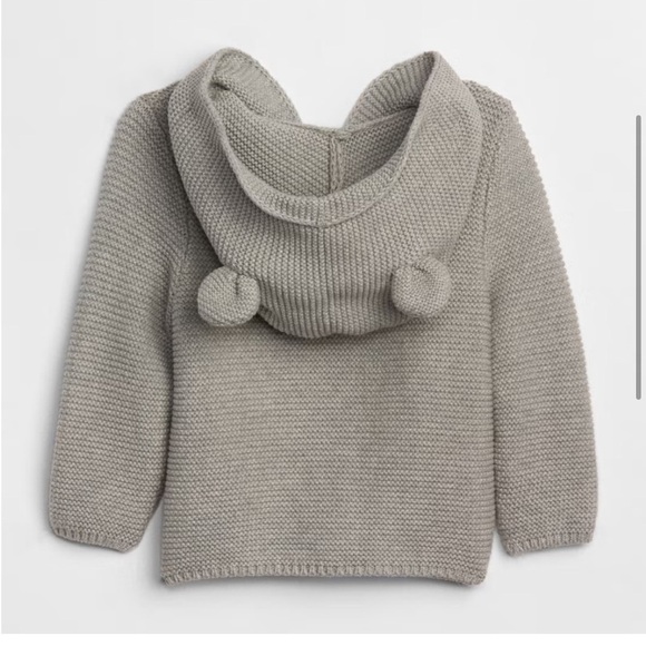 Gap Baby Bear Garter Cardigan gray 18/24m - Picture 5 of 6